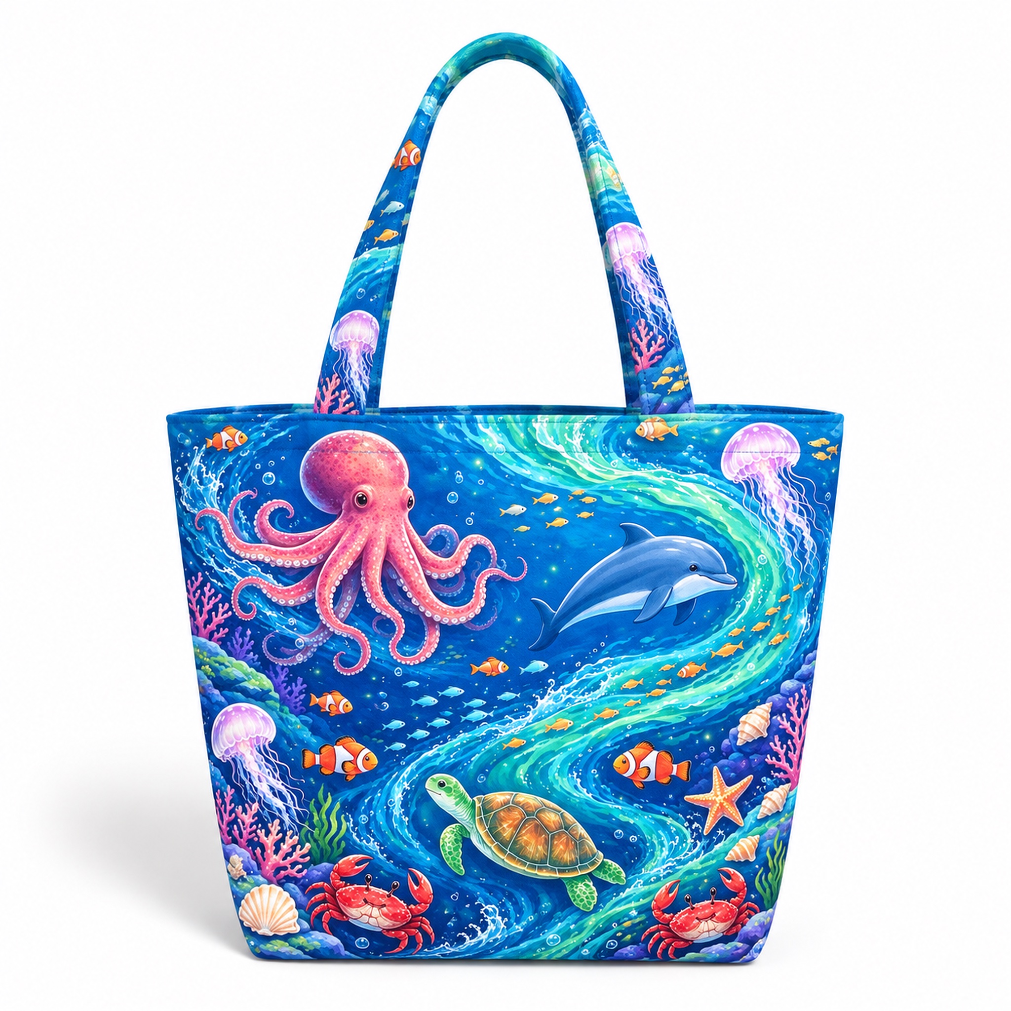 Custom Ocean Print Canvas Tote Bag Manufacturer