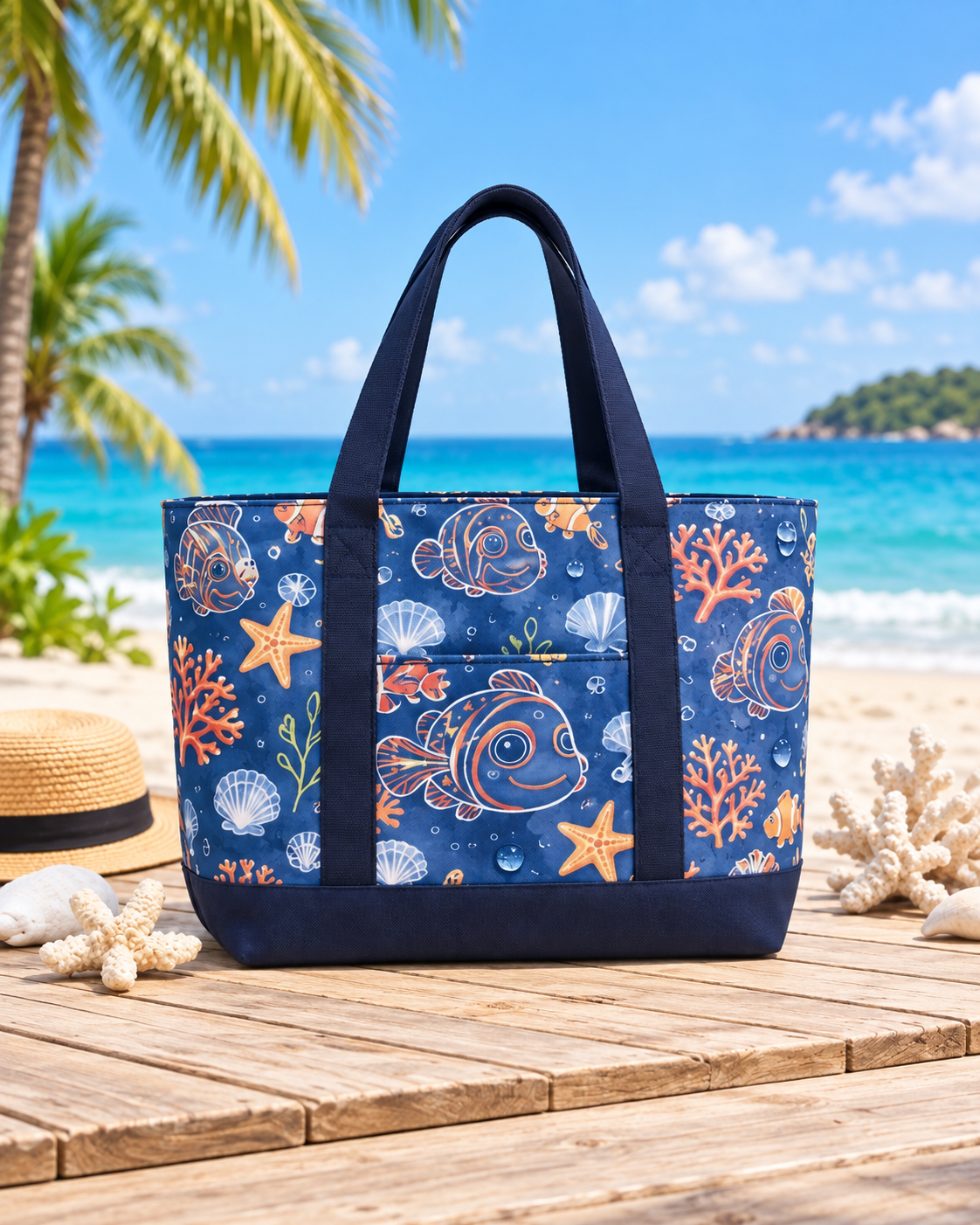 Custom Clownfish Ocean Canvas Tote Bag Manufacturer