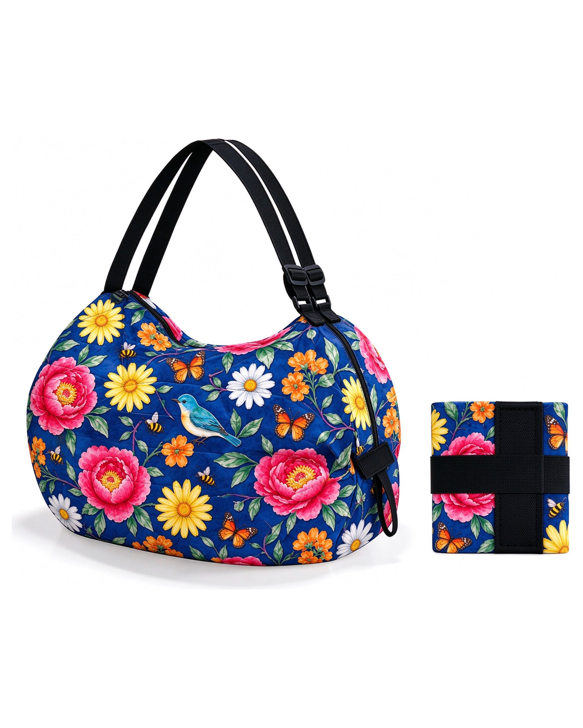 Custom Packable Floral Shoulder Bag Manufacturer