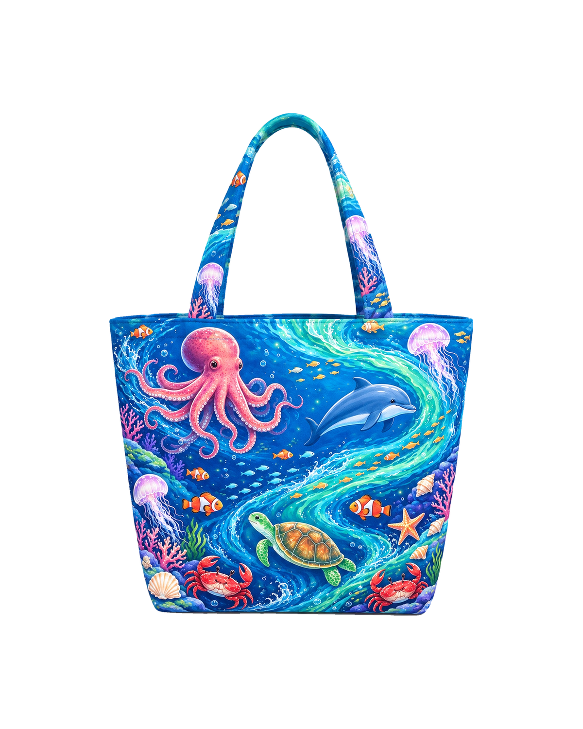 Custom Ocean Print Canvas Tote Bag Manufacturer
