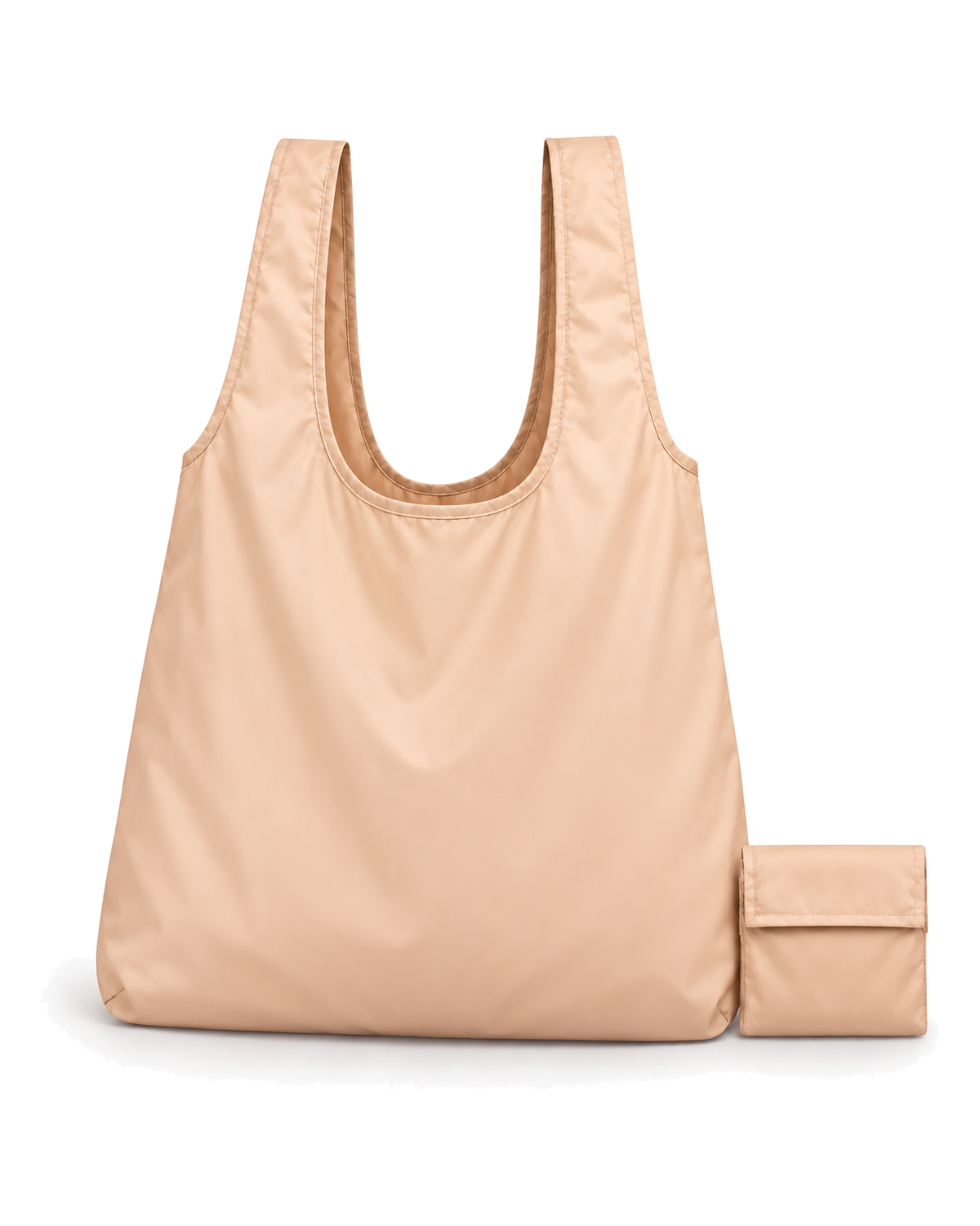 Solid Almond Carry-Pouch Shopper